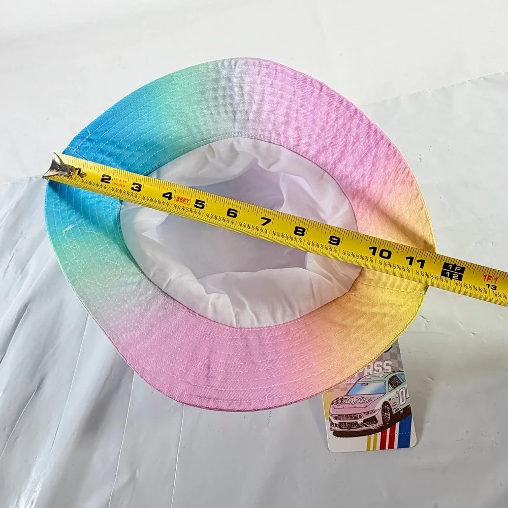 Justice X NASCAR Girls JXN Ombre Bucket Hat Pink‎ Blue Checkered OS NWT